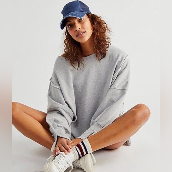 Free People Tops - Free People Gray Sweatshirt